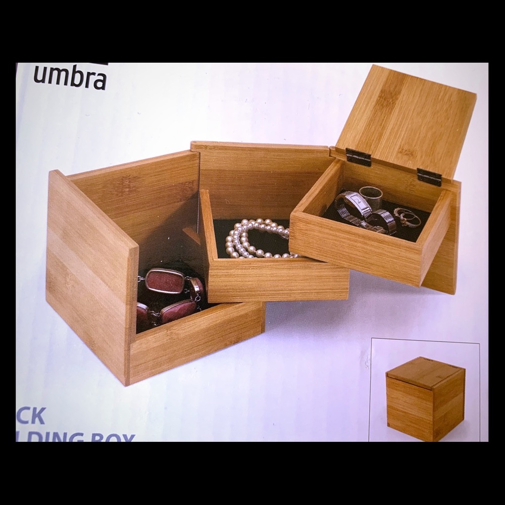 Wood jewelry box - 3 tiers